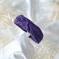 Sötét lila csomós hajpánt 