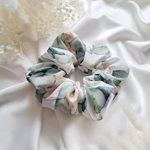 Eukaliptusz mintás scrunchie - választható méret