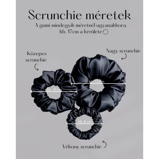 Piros-fehér kockás scrunchie - közepes 