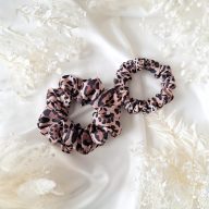 Leopárdmintás scrunchie - választható méret 