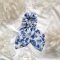 Kék mintás scrunchie- nagy füllel 