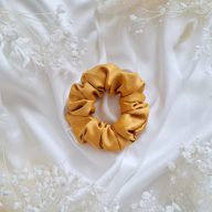 Mustársárga scrunchie - közepes 