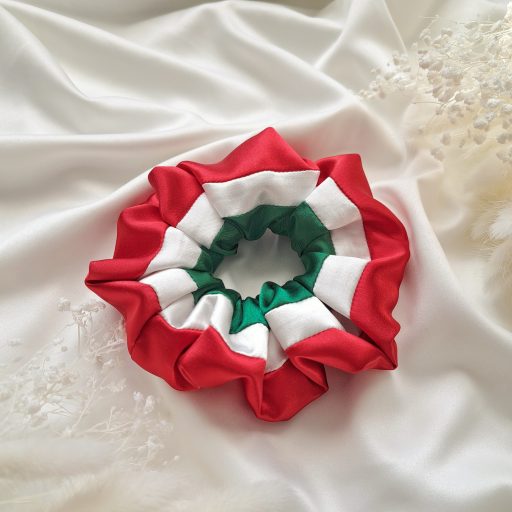 Trikolor scrunchie - nagy