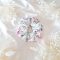 Pink-lila virágos scrunchie - választható méret 