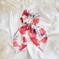 Pipacsos scrunchie nagy fülekkel 