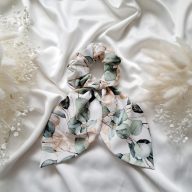 Eukaliptusz mintás scrunchie - nagy füles 