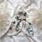 Eukaliptusz mintás scrunchie - nagy füles 