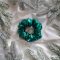 Zöld szatén scrunchie - választható méret