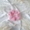 Rozsaszín pliszirozott scrunchie - közepes 