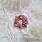 Old rose pliszirozott scrunchie- közepes 